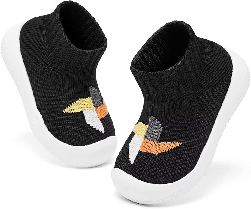 Eashi Baby Boy Girl Non-Skid Indoor Infant Walking Shoes Breathable Warm Elastic Sock Shoes with Memory Sole Protect Toes Outdoor Sneakers