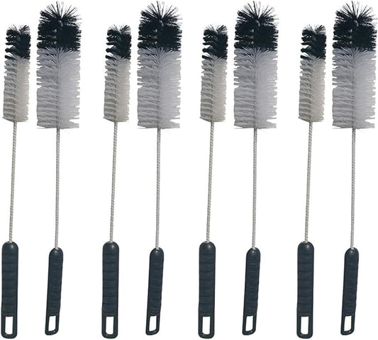NewFerU Wire Bottle Cleaning Brush Set Small Large Thin Long Handle, Utility Cleaner Bendable Flexible for Narrow Neck Skinny Spaces of Water Beer Wine Baby Bottles Pipe Tube Flask Decanter (8)
