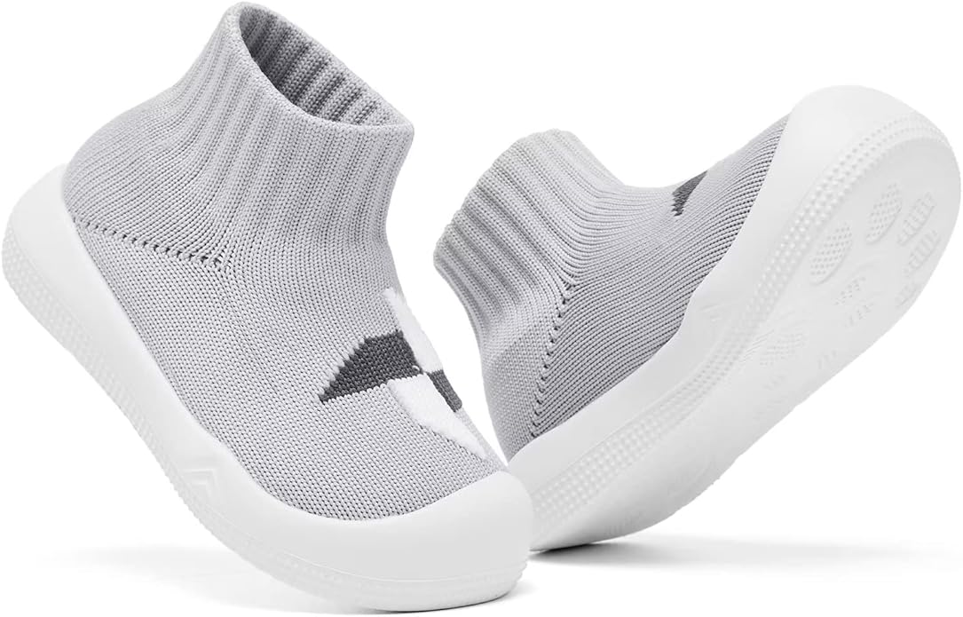 Eashi Baby Boy Girl Non-Skid Indoor Infant Walking Shoes Breathable Warm Elastic Sock Shoes with Memory Sole Protect Toes Outdoor Sneakers