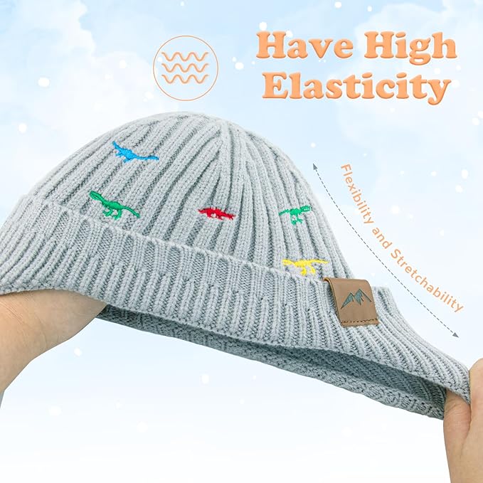 POXIMI Baby Boy Winter Hat Toddler Warm Beanie Girl Knit Hats with Earflap Kid Cute Earmuffs