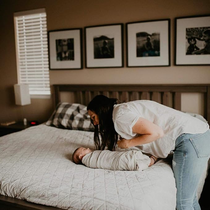 Parker Baby Co. Swaddle Blankets - Pack of 3 of 100% Cotton Muslin Swaddle Blankets for Baby Boys and Girls - Unisex/Gender Neutral - Classics Set