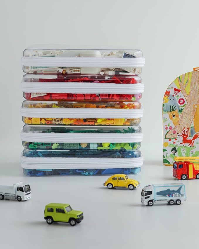 3PCS Clear Hard Shell Case Double Zippered, Diaper Bag Organizing Pouches, Waterproof Cosmetic Bag, Kid's Toy Storage Organizer Bins, Pencil Case, Halloween Thanksgiving Storage Bins