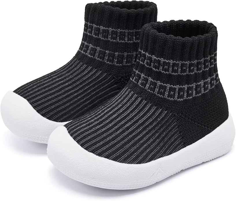 Eashi Baby Boy Girl Non-Skid Indoor Infant Walking Shoes Breathable Warm Elastic Sock Shoes with Memory Sole Protect Toes Outdoor Sneakers