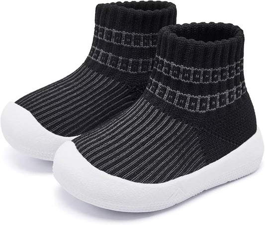 Eashi Baby Boy Girl Non-Skid Indoor Infant Walking Shoes Breathable Warm Elastic Sock Shoes with Memory Sole Protect Toes Outdoor Sneakers