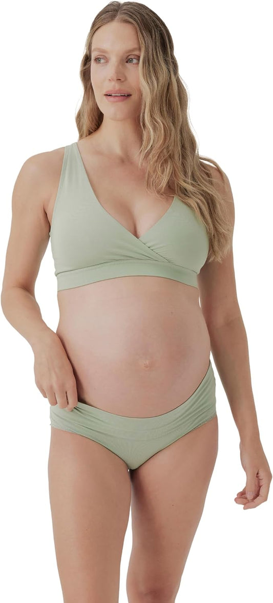 Pact Organic Cotton Maternity Nursing Bralette for Breastfeeding - Stretchy, Wireless