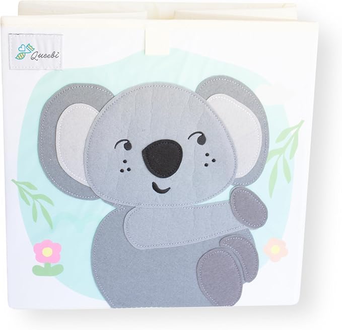 Koala Storage Cube- Organizer for Nursery, Playroom, Bedroom, Closet. Foldable Box 13x13x13 inches. Children's Toy Box, Diaper Caddy, Clothing Basket, Book Bin, Baby Essentials & Kids Gift