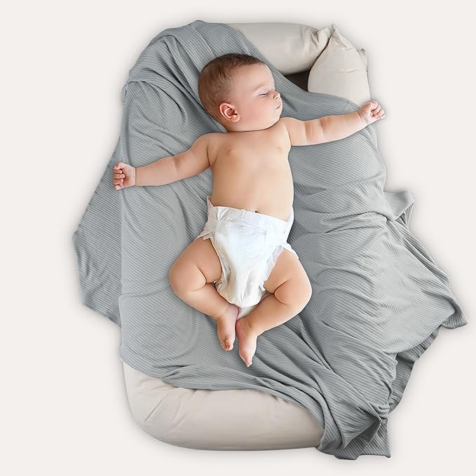 Viviland Jersey Swaddle Blanket, Ultra Soft Stretchy Receiving Blanket, Newborn Swaddle Wrap for Boys & Girls, 40 x 30 inches, 2 Pcs