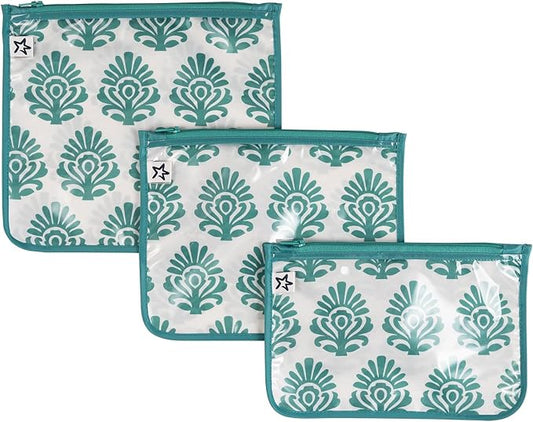 Tiny Twinkle Mess-Proof Travel Bags | TSA Airline Compliant, Zipper Closure, Clear Front Pouch, Diaper Bag Packing, Toiletry or Makeup Cosmetics Organizer