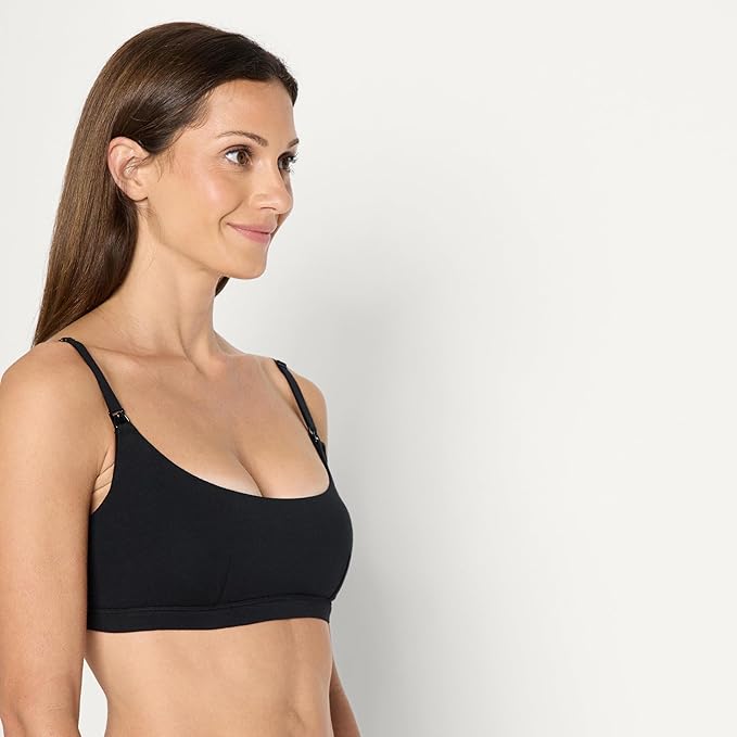 Amazon Essentials Women's Cotton Jersey Comfort Nursing Bra, Pack of 2