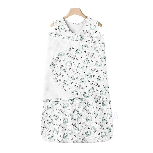 Swaddle-Blanket Baby Girl & Boy Swaddles Newborn Infant Transition 100% Cotton Wrap Blankets, 3-Way Adjustable Wearable Blanket, TOG 1.0 (Little Monster, 0-3 Month)