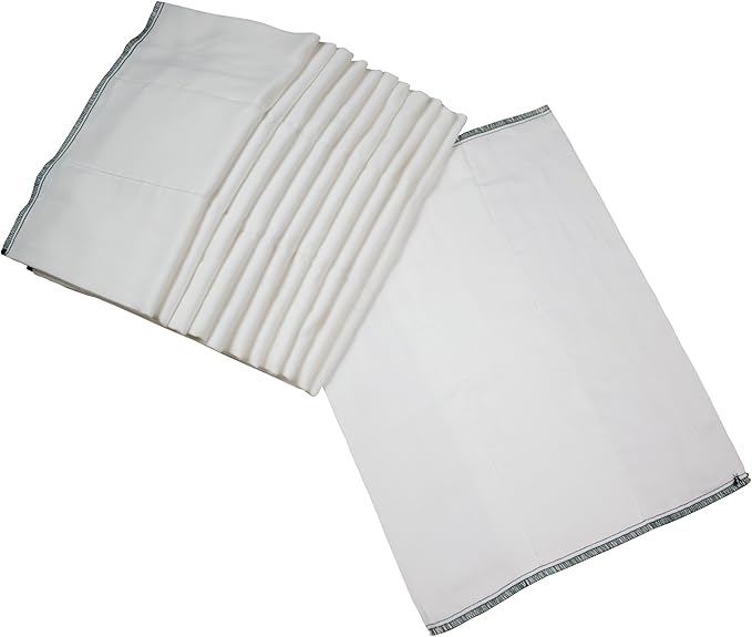 OsoCozy Prefold Cloth Diapers (1 Doz) - Soft, Absorbent, Durable - 100% Cotton