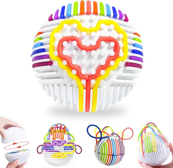 Sensory Silicone Kids Toys for Autism: Activity Entertainment Toy Travel with Portable Storage