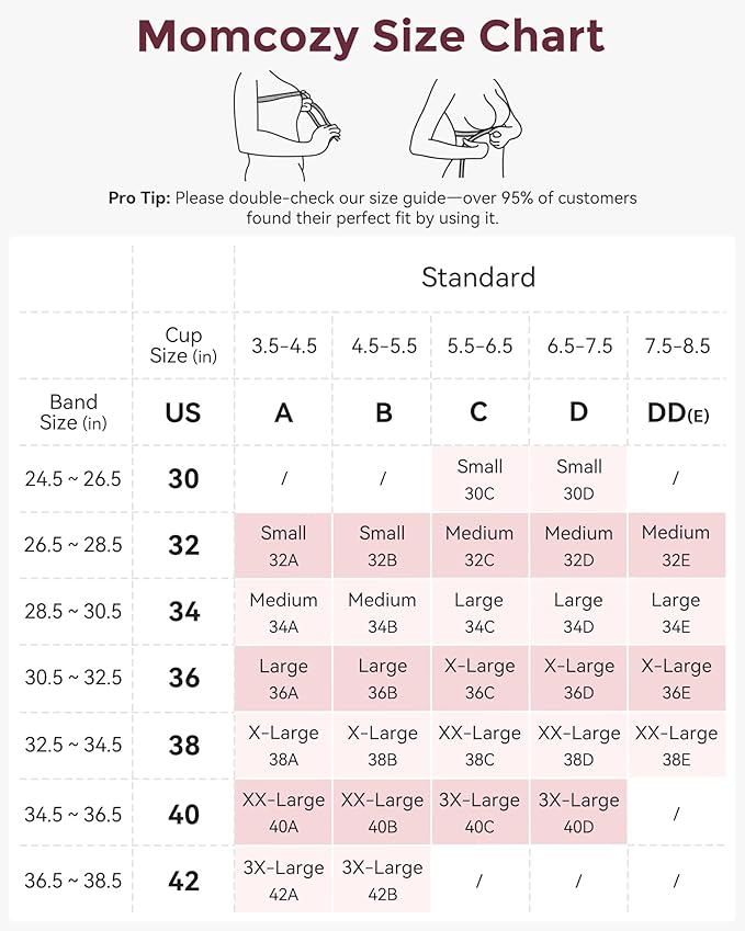 Momcozy Nursing Bras for Breastfeeding, YN21 Seamless Ultra Comfort Maternity Bra, Natural Shape, Pregnancy Sleep Bralette