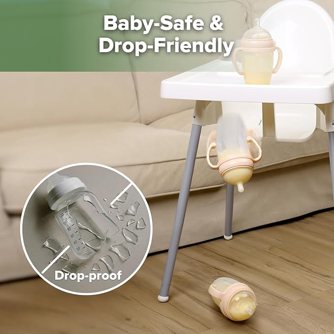 haakaa Gen. 3 Silicone Baby Bottle 250ml /8.4oz – Baby Bottles for Babies 6M+, BPA-Free Breastfeeding Baby Bottle with Natural Latch, Variable Flow Anti-Colic Silicone Baby Bottle– Peach