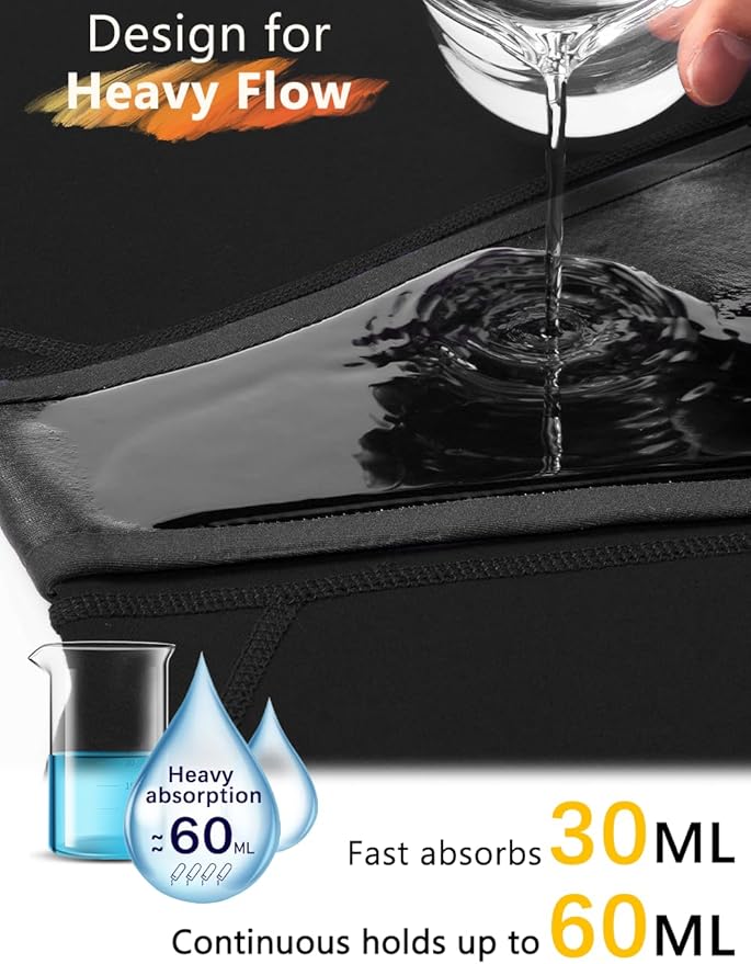 Incontinence Underwear for Women Washable Period Boxers Briefs Heavy Flow Leakproof Overnight High Absorbency Menstrual Postpartum Bladder Control Boyshorts Panties XX-Large Pack of 2