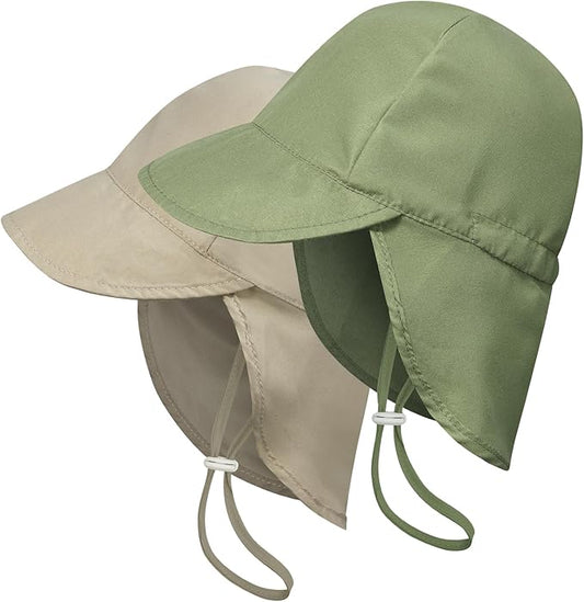 2 Pack Baby Sun Hats UPF 50+ Toddler Beach Hat for Girls Boys 0-4 Years