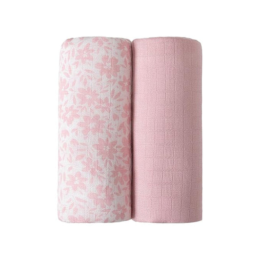 Softan 2 Pack Muslin Swaddle Blankets for Newborn, 36 x 40 inches Muslin Baby Receiving Blankets for Boys and Girls，Baby Newborn Gifts