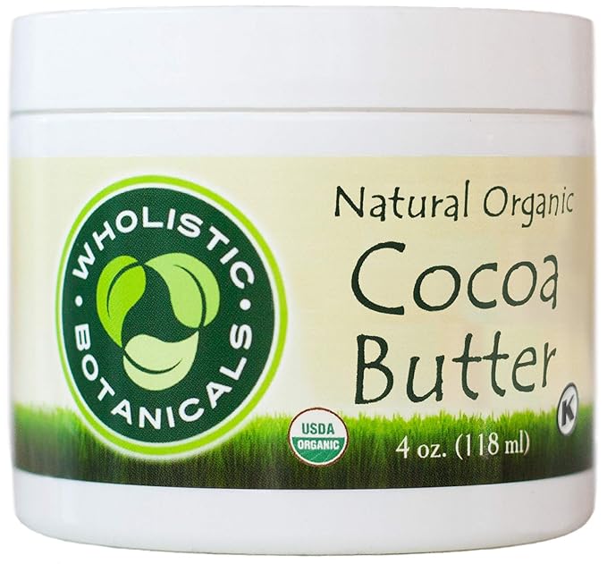 Cocoa Butter — Gluten-Free Body Lotion, Scar Cream — Cacao Powder, Stretch Mark Cream for Pregnancy — 4 oz