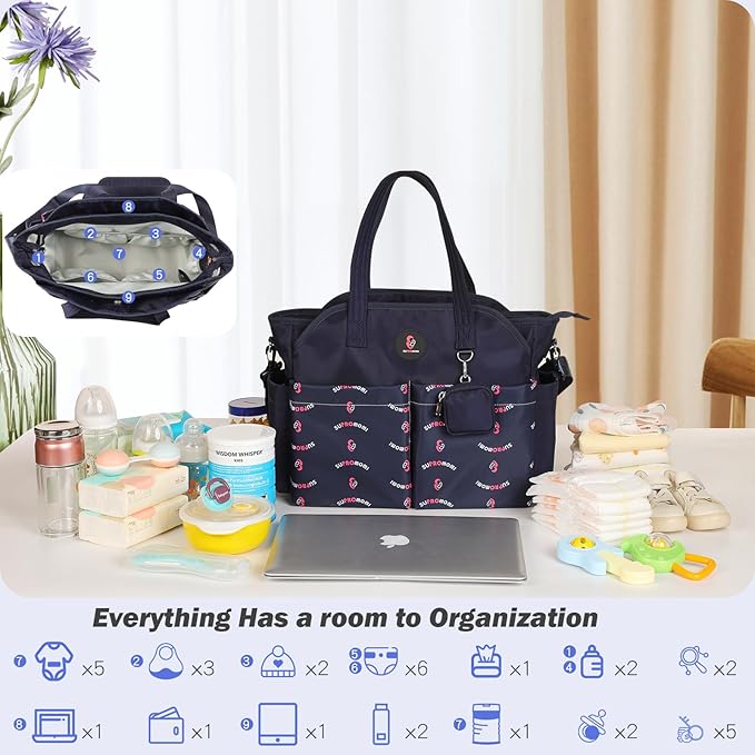 Diaper Bag Tote: Large Tote Baby Bag Boy Diaper Bag Stylish Girl Diaper Bag,Shoulder Mommy Bag