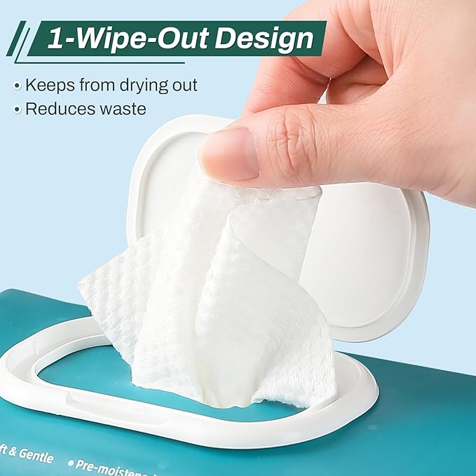 [240 Count] Adult Wipes for Elderly, 8" x 12" Extra Large Adult Wipes for Incontinence & Cleansing - Disposable Washcloth for Elderly Bathing No-Rinse - Vitamin E & Aloe