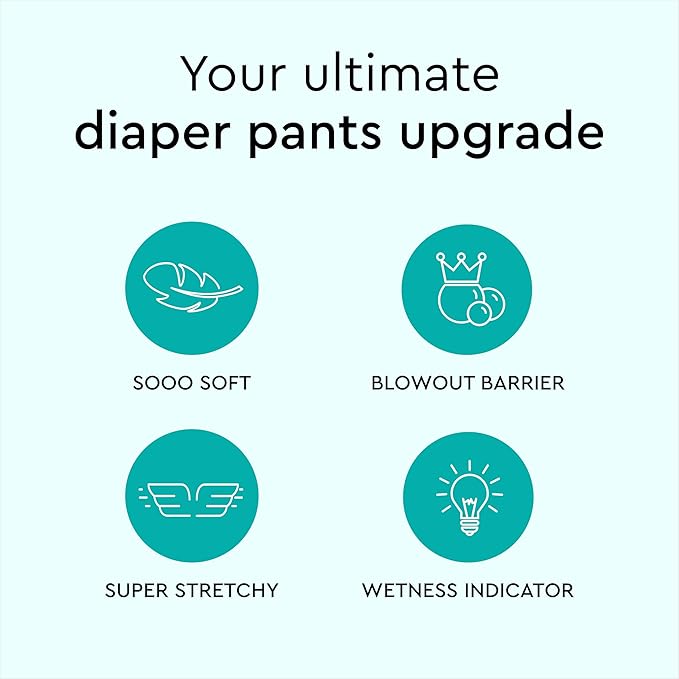 Diaper Pants Toddlers - Size 6 (29+ lbs), Half-Monthly Supply (57 Count), Skin-Friendly, Ultrasoft, Chlorine-Free, Snug Fit & Absorbent Pull On Diapers