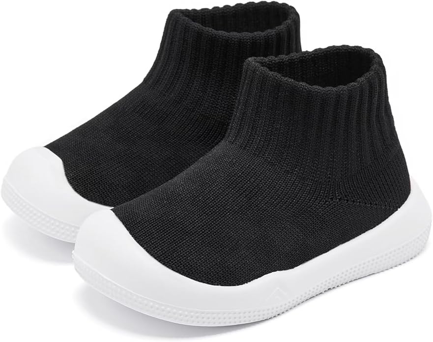 Eashi Baby Boy Girl Non-Skid Indoor Infant Walking Shoes Breathable Warm Elastic Sock Shoes with Memory Sole Protect Toes Outdoor Sneakers