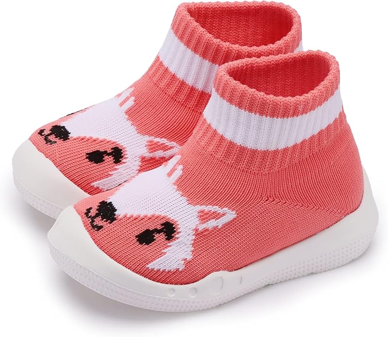 Engtoy Baby Shoes & Socks - Non-Slip Breathable Slippers with Soft Rubber Sole - Baby Boys & Girls Slip On Sneakers