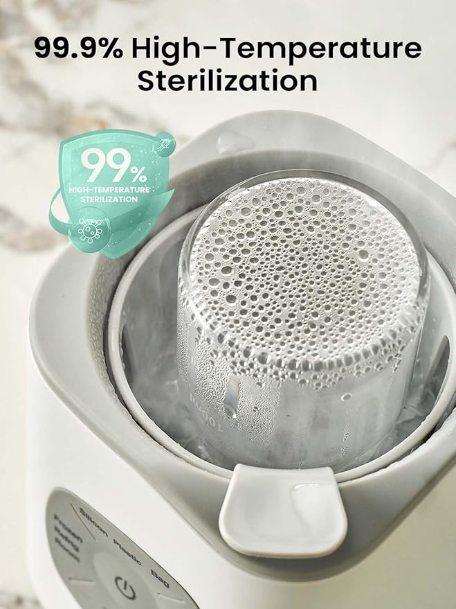 Grownsy Bottle Warmer, Baby Bottle Warmer Fast for Breastmilk & Formula, Accurate Temperature Control, Milk Warmer for All Bottles with Thaw, Sterilizing, Keep Warm, Heat Food