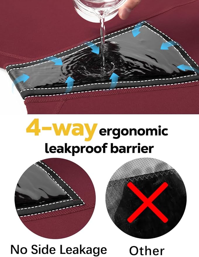 Incontinence Underwear for Women Washable Period Boxers Briefs Heavy Flow Leakproof Overnight High Absorbency Menstrual Postpartum Bladder Control Boyshorts Panties Large Pack of 2