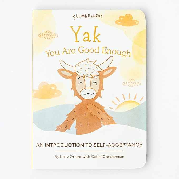 Slumberkins 14" Yak Kin & 2 Board Books Complete Set Bundle | Promotes Self-Acceptance & Positive Self-Talk | Social Emotional Tools for Ages 0+ (Yak Kin Plush + 2 Board Books)