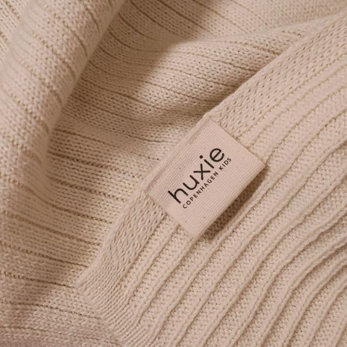 Knitted Organic Cotton Baby Blanket- Swaddle Blanket, 30" x 40" Soft Receiving Blanket for Newborn (Soft White)