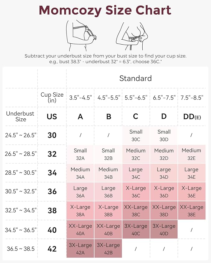 Momcozy Nursing Bras for Breastfeeding, YN21 Seamless Ultra Comfort Maternity Bra, Natural Shape, Pregnancy Sleep Bralette
