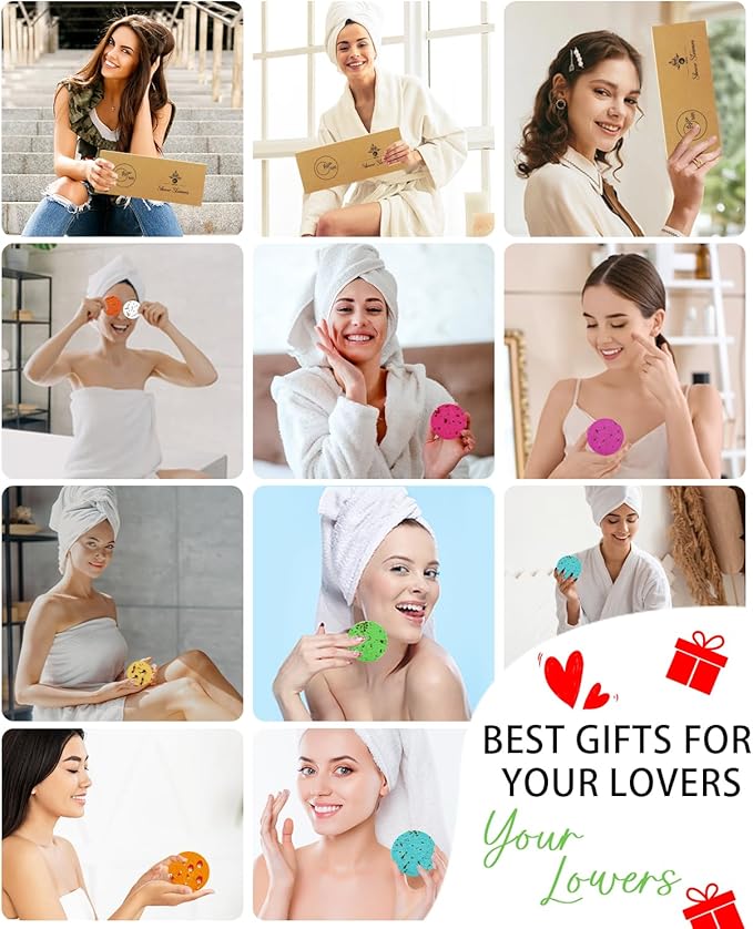 Shower Steamers Aromatherapy - 8 Pack Organic Shower Bombs with Natural Essential Oil, Self Care and Stress Relief Birthday Gifts for Women Men, Home Spa Gifts for Her Mom Wife, w/Tray