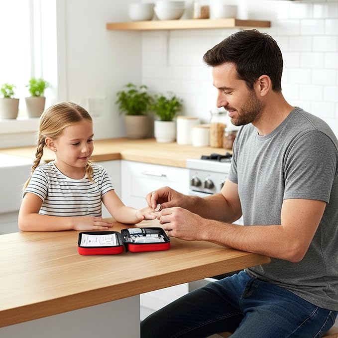 Small, First Aid and CPR Kit for children, toddler, and kids. Large Variety of Bandages to fit your childs injuries. Perfect travel first aid kit, Diaper Bag, Backpack, Car, and More. Quick and Effect