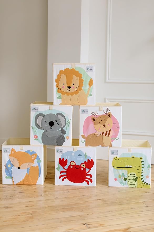 Koala Storage Cube- Organizer for Nursery, Playroom, Bedroom, Closet. Foldable Box 13x13x13 inches. Children's Toy Box, Diaper Caddy, Clothing Basket, Book Bin, Baby Essentials & Kids Gift