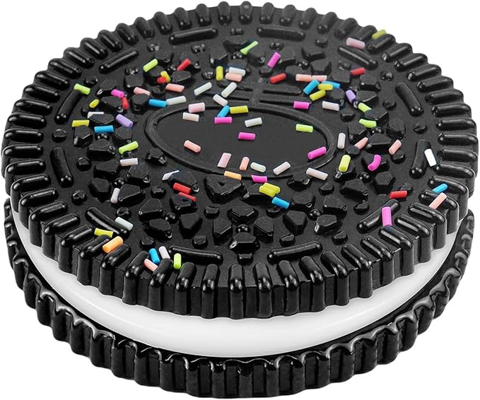 Sticky Cookie Squishies Fidget Toys Adults, Squeeze Toys Sensory Toys for Kids with Autism, Stress Balls for Adults Fidgets Birthday Gifts Party Favors for Kids(1 Pack Large Black)