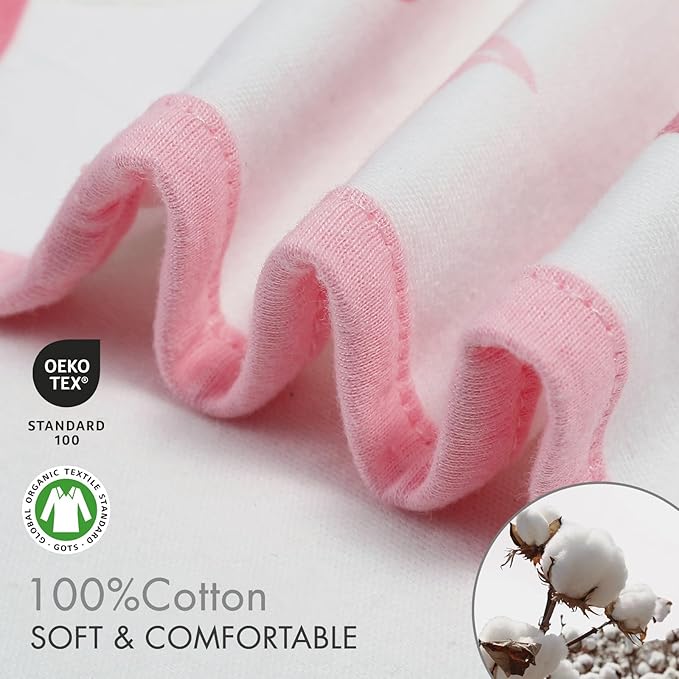 GLLQUEN BABY Baby Swaddle Sleep Sacks with Zipper - 3-Pack Newborn Swaddling Sack, Baby Swaddles Sleep Sack 0-3 Months,Pink Floral or Leaves, Swaddling Blankets 3 Pack Wrap Set, Easy Change Swaddle