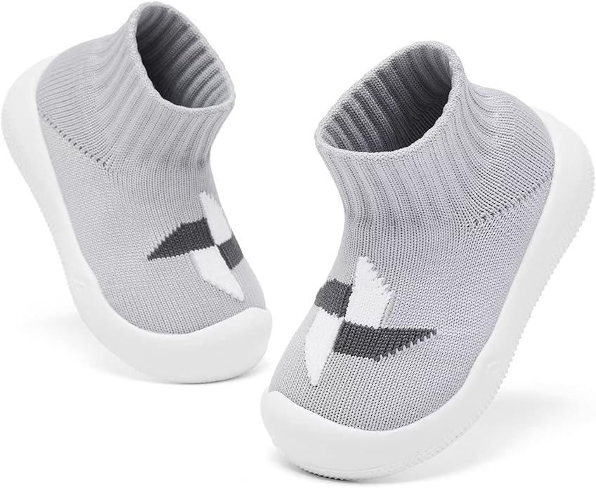 Eashi Baby Boy Girl Non-Skid Indoor Infant Walking Shoes Breathable Warm Elastic Sock Shoes with Memory Sole Protect Toes Outdoor Sneakers