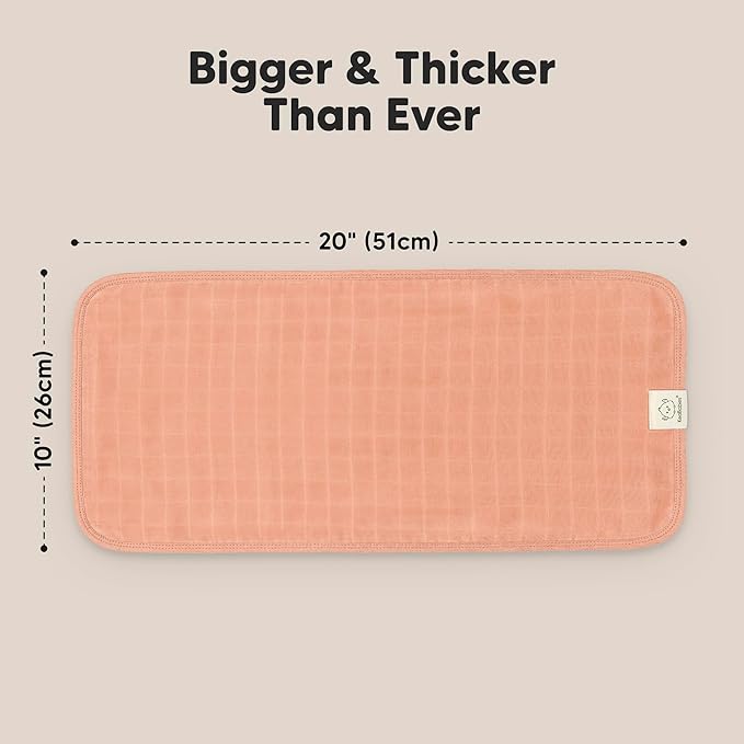 5-Pack Cotton Muslin Burp Cloths Baby Girls, Boys - Soft & Absorbent Spit Up Burp Rags, Large Muslin Towel, Cotton Wash Cloths for Babies, Newborn, Infant, No Shrink, Durable, Neutral (Flora Dew)