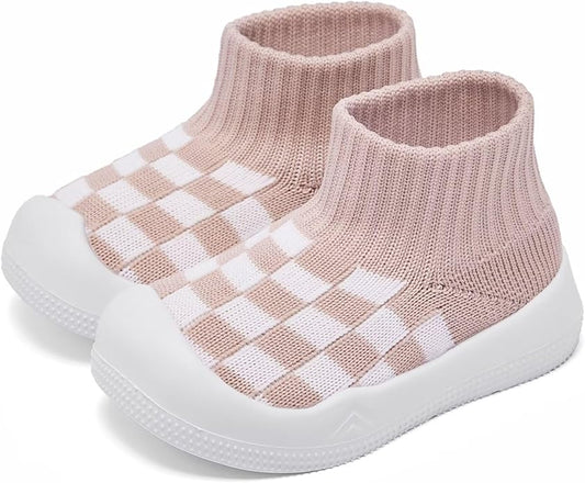 Eashi Baby Boy Girl Non-Skid Indoor Infant Walking Shoes Breathable Warm Elastic Sock Shoes with Memory Sole Protect Toes Outdoor Sneakers