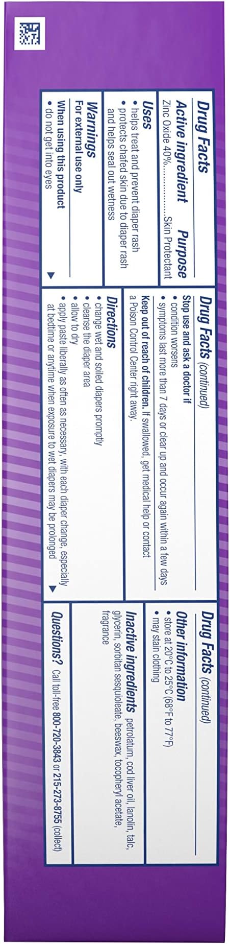 Desitin Maximum Strength Baby Diaper Rash Cream, 40% Zinc Oxide for Treatment, Relief & Prevention, Hypoallergenic, Phthalate- & Paraben-Free Paste, Protects Skin for 12 Hours, 4.8 oz (Pack of 2)