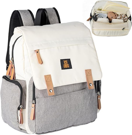 Baby Bliss Alexander Diaper Bag for New Parents - Versatile Diaper Backpack Available in 4 Color Options, Features Organizational Pockets, Perfect for Daily Use.