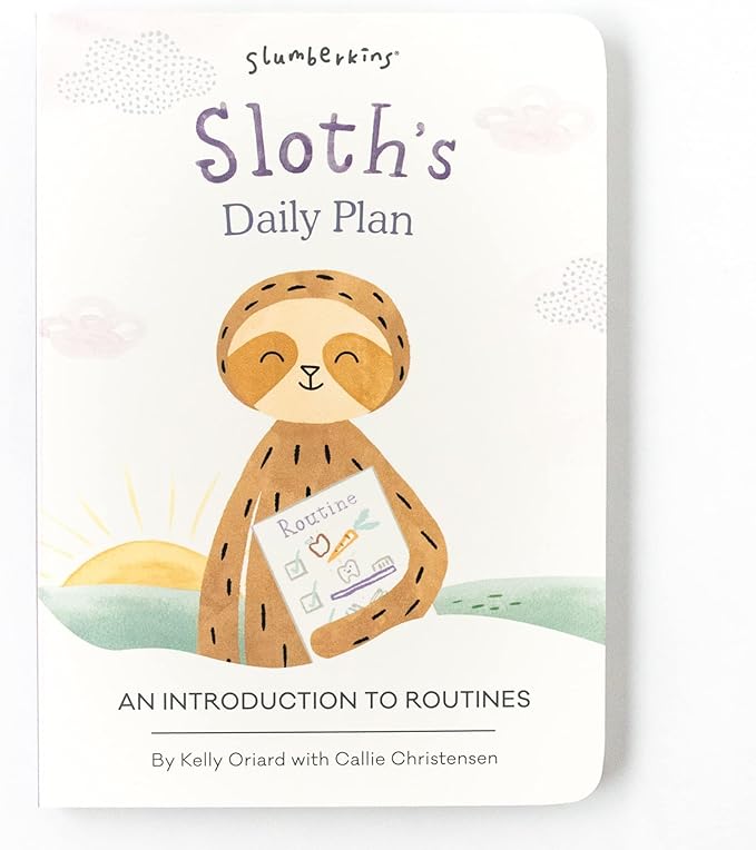 Slumberkins Sloth Snuggler & 2 Board Books Complete Set Bundle | Promotes Routines, Relaxation & Coping Skills | Social Emotional Learning Soft Plush Animal (Sloth Snuggler Plush + 2 Board Books)