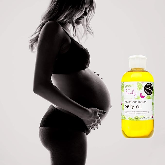 Better than Butter Belly Oil(Tangerine) | Pregnancy Stretch Mark Prevention | 9 fl oz. Lasts for up to 6 Months | Natural Oil and Vitamin E Enriched for Amazing Skin Pre/Post Pregnancy