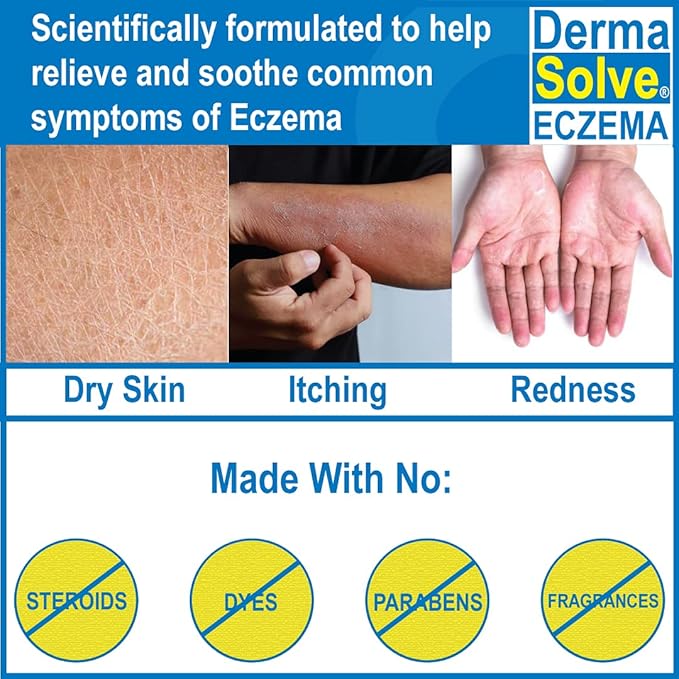 Dermasolve Full Body Eczema Relief Lotion Cream - Flare Control Therapy Balm That Protects, Moisturizes, and Repairs Skin Kids, Babies & Adults - Steroid Free (4 Fl Oz, 2)