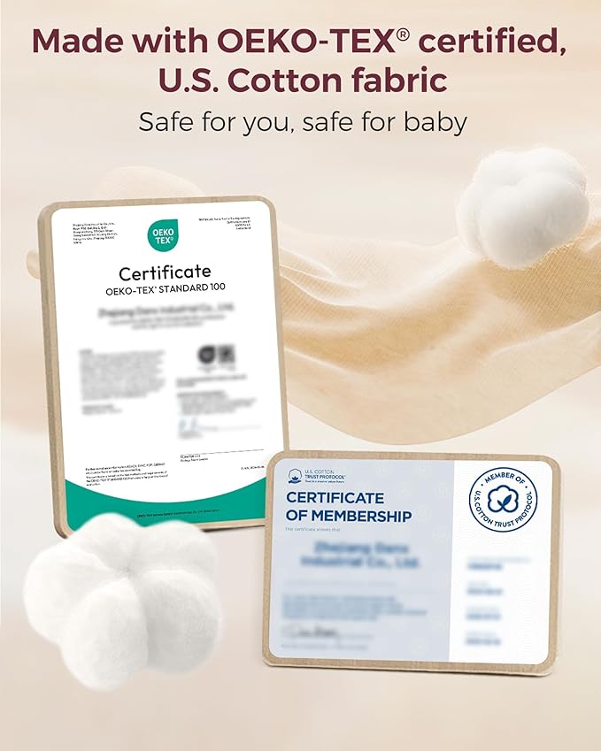 Momcozy Nursing Bras for Breastfeeding, Soft U.S. Cotton Seamless Maternity Bra, Fixed Padding, Wireless Pregnancy