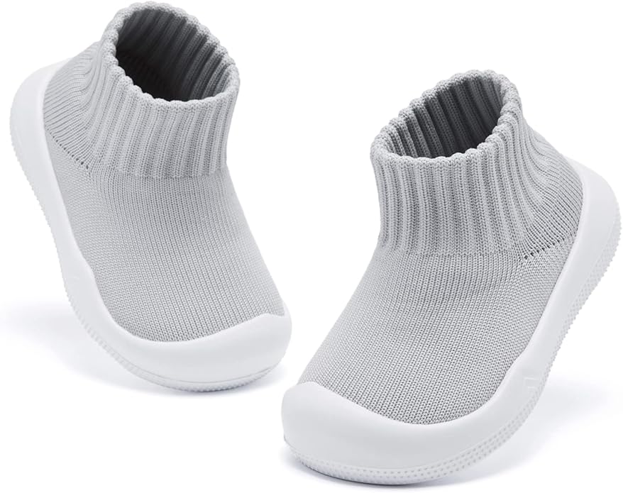 Eashi Baby Boy Girl Non-Skid Indoor Infant Walking Shoes Breathable Warm Elastic Sock Shoes with Memory Sole Protect Toes Outdoor Sneakers