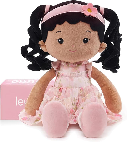 Soft Baby Doll Toys (16''), My First Baby Rag Doll for 1 Year-Old Girl Birthday Gift, Christmas Plush Toys Gift for Toddler Kids Infants-Princess Petal