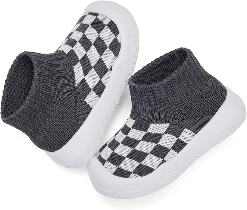 Eashi Baby Boy Girl Non-Skid Indoor Infant Walking Shoes Breathable Warm Elastic Sock Shoes with Memory Sole Protect Toes Outdoor Sneakers