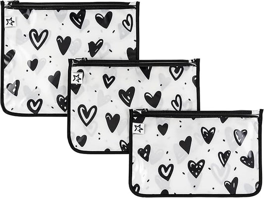 Tiny Twinkle Mess-Proof Travel Bags | TSA Airline Compliant, Zipper Closure, Clear Front Pouch, Diaper Bag Packing, Toiletry or Makeup Cosmetics Organizer